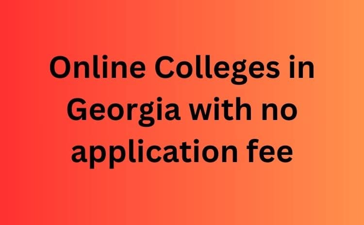 Online Colleges in Georgia with no application fee